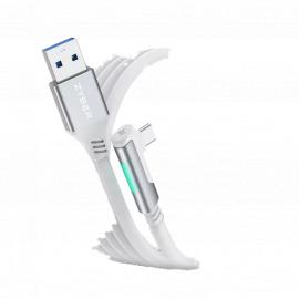 Кабель link Zyber 5 метров с индикацией (USB-A на Type-C), белый