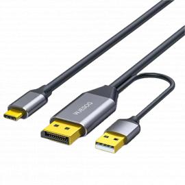 Кабель 2 в 1 DisplayPort на USB-C и USB3.0
