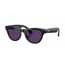 Очки Ray Ban Stories 2-ого поколения Skyler (Shiny Black/Clear/Amethyst Transitions)
