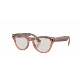 Очки Ray Ban Stories 2-ого поколения Skyler (Shiny Peach/Clear/Brown Transitions)