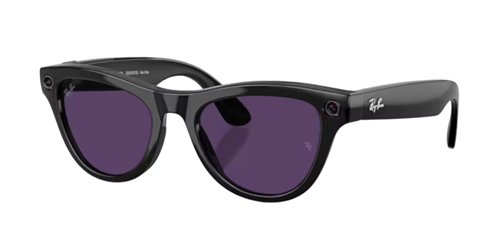 Очки Ray Ban Stories 2-ого поколения Skyler (Shiny Black/Clear/Amethyst Transitions)