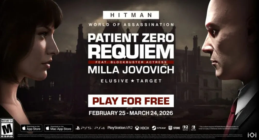 В Hitman появилась временная VR-миссия с Миллой Йовович — доступ ограничен