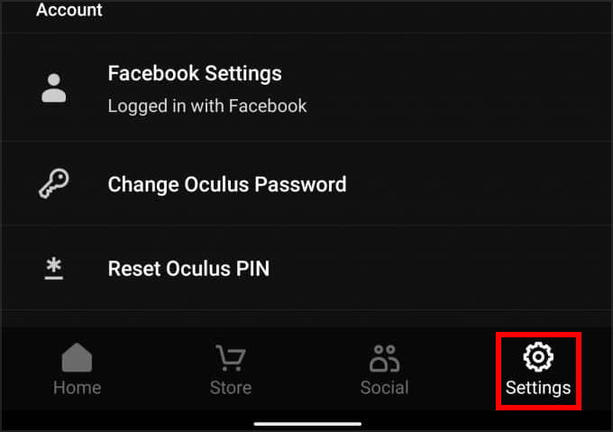 Сбросить до заводских настроек можно также через приложение Oculus на телефоне