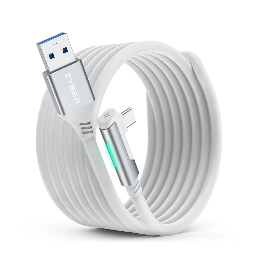 Кабель Link Zyber 5 метров с индикацией (USB-A на Type-C)