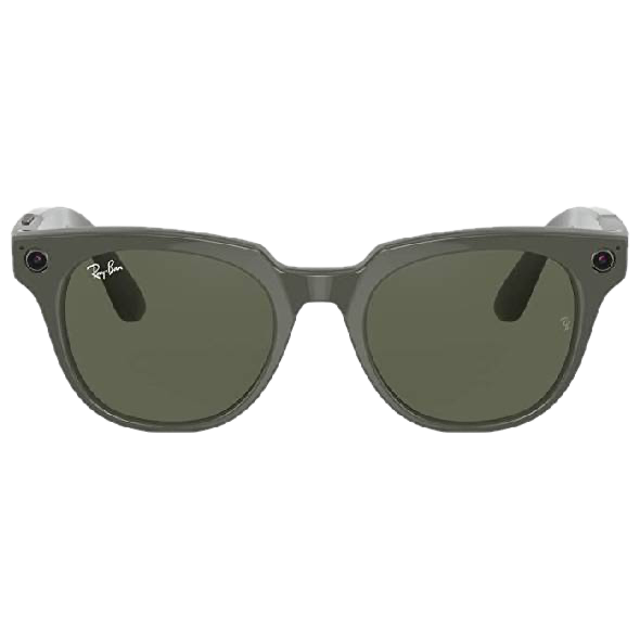 Очки Ray Ban Stories Meteor (Оливковая оправа, прозрачные линзы с затемнением G-15)