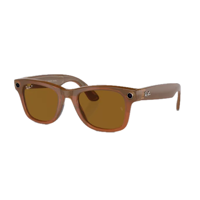 Умные очки Ray Ban Wayfarer (2-е поколение) Shiny Caramel Transparent/Brown