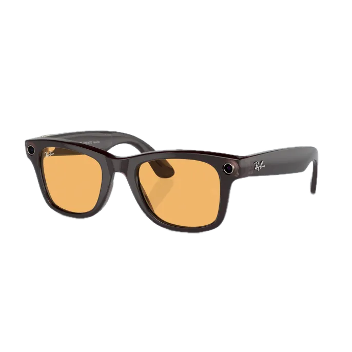 Умные очки Ray Ban Wayfarer (2-е поколение) Shiny Rebel Black Transparent/Amber