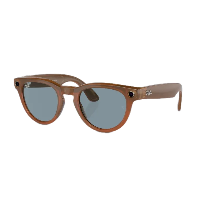 Умные очки Ray Ban Headliner (2-е поколение) Shiny Caramel Transparent/Teal Blue