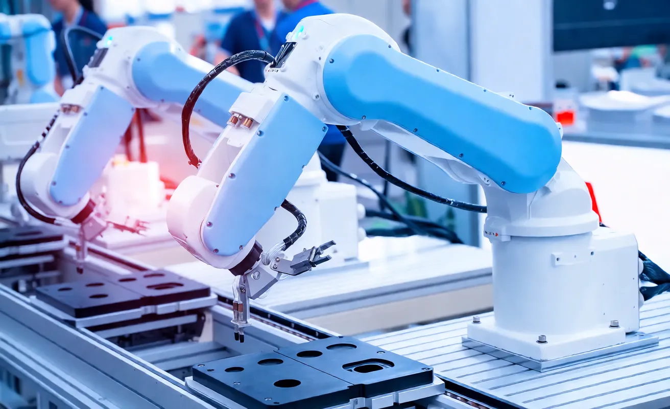 Промышленный робот на предприятии